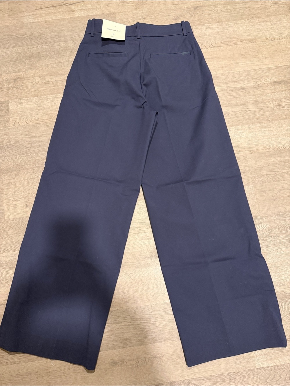 NWT Calvin Klein Navy Wide-Leg Women's Trousers - Picture 5 of 6